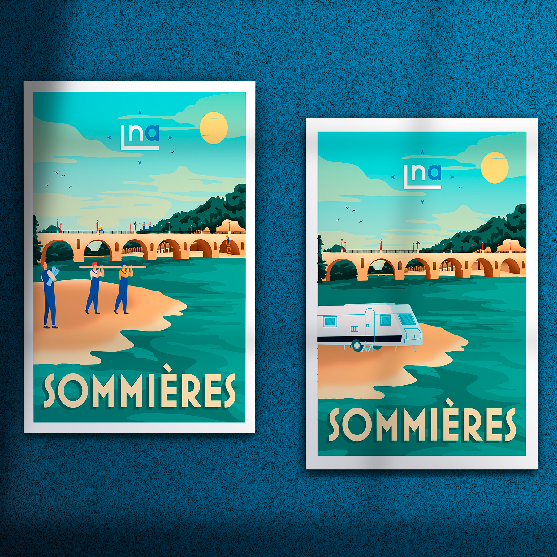 Supports commerciaux, enseigne et affiche de LNA Solutions